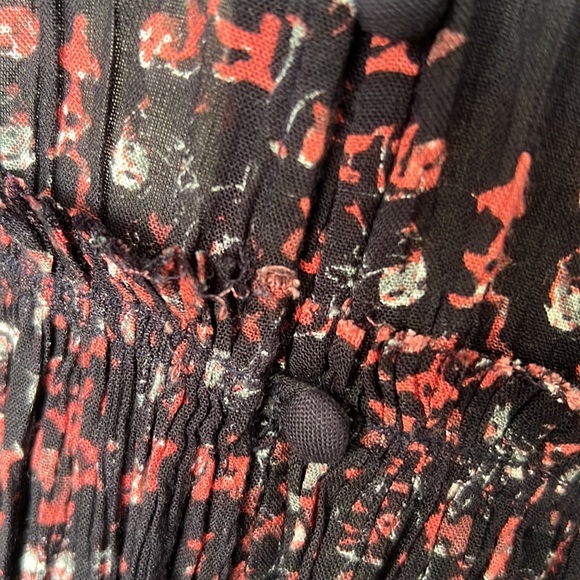 FP One Floral Slip mini dress Pinafore open back flawy Sz. S Button front - Picture 6 of 17